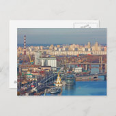 Kiev bedrijven en industrie stadslandschap op rivi briefkaart (Voorkant / Achterkant)