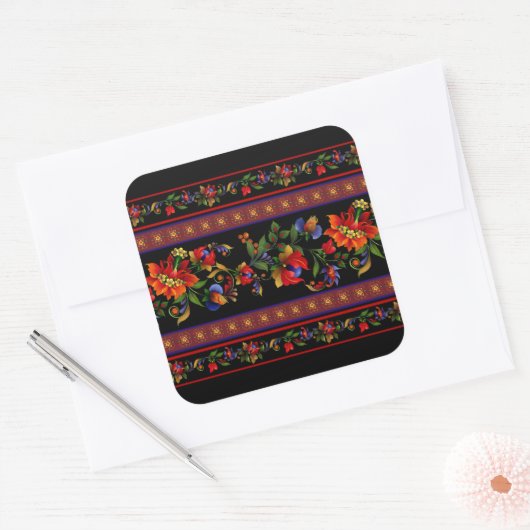 Kiev Black Vierkante Sticker (Envelop)