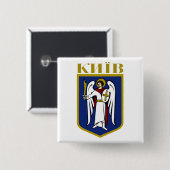 Kiev COA Vierkante Button 5,1 Cm (Voorkant /achterkant)