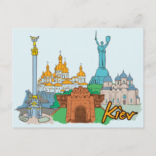 Kiev, de beroemde stad Oekraïne Briefkaart