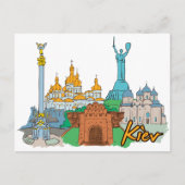 Kiev, de beroemde stad Oekraïne Briefkaart (Voorkant)