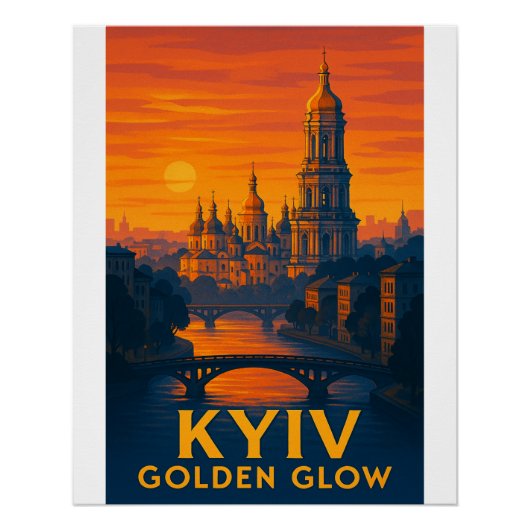 Kiev Golden Glow" Perfect Poster (Voorkant)