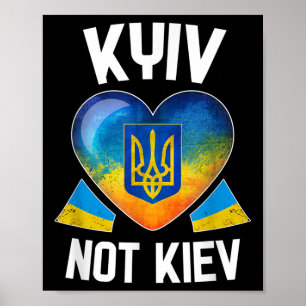 Kiev Niet Kiev _ Oekraïense vlag Hartsteun Oekraïn Poster
