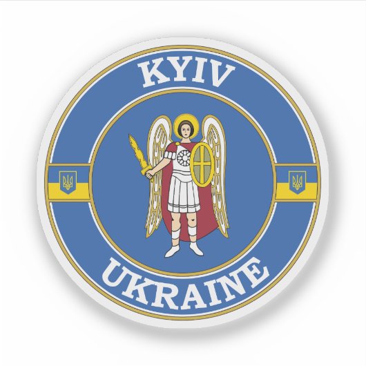 Kiev Oekraïne Circle Embleem Sticker (Voorkant)