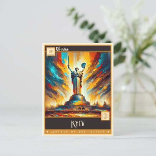 Kiev, Oekraïne |  schilderij Briefkaart (Staand voorkant)