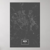 Kiev, Oekraïne (zwart wit) Poster (Voorkant)