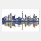 Kiev Skyline Rechthoekige Sticker (Voorkant)