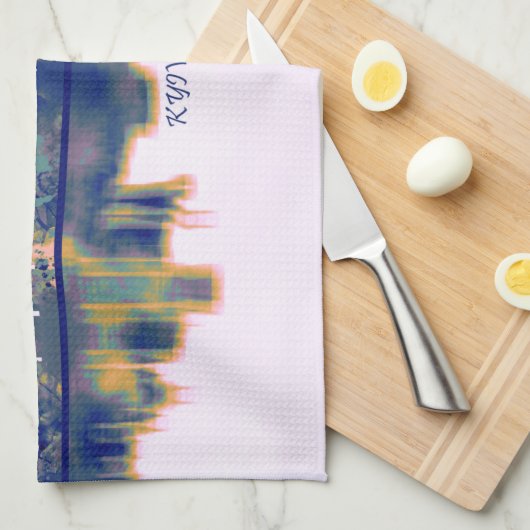 Kiev Skyline Theedoek (Quarter Fold)