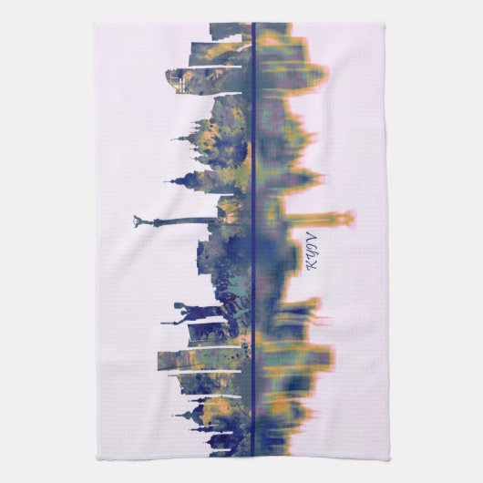 Kiev Skyline Theedoek (Verticaal)