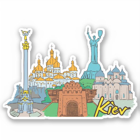 Kiev-stickers Sticker (Voorkant)