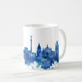 Kiev Ukraine Skyline Blue Koffiemok (Voorkant rechts)