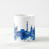 Kiev Ukraine Skyline Blue Koffiemok (Center)