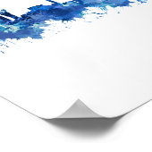 Kiev Ukraine Skyline Blue Poster (Hoek)