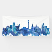 Kiev Ukraine Skyline Blue Spandoek (Horizontaal)