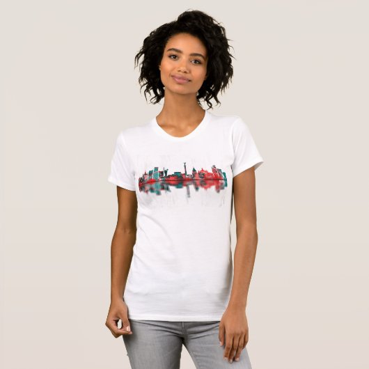 Kiev Ukraine Skyline T-shirt (Voorkant volledig)