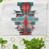 Kiev Ukraine Skyline Theedoek (Gevouwen)