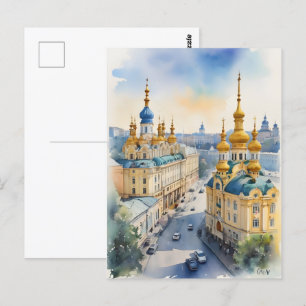 Kiev waterverf kunst briefkaart