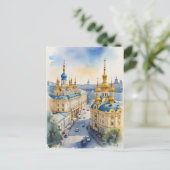 Kiev waterverf kunst briefkaart (Staand voorkant)