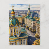 Kiev waterverf kunst briefkaart (Voorkant)