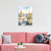 Kiev waterverf kunst canvas afdruk (Insitu (Woonkamer))