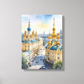 Kiev waterverf kunst canvas afdruk (Voorkant)