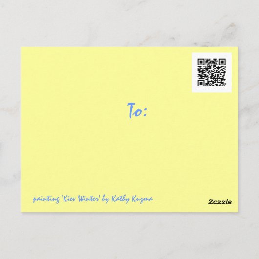 Kiev Winter Briefkaart (Achterkant)