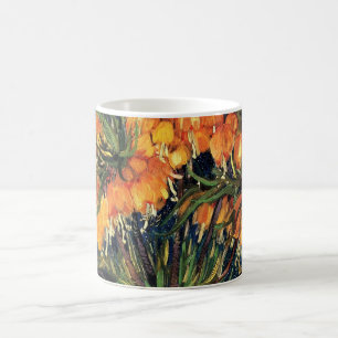 Kievitsbloemen in een koperen vaas door Vincent va Koffiemok