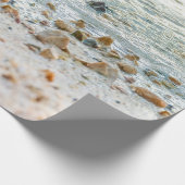 Kiezel Oceaan Strand Oever Cadeaupapier (Hoek)