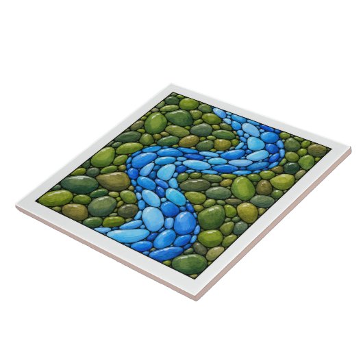Kiezel Rivier Tegeltje (Zijkant)