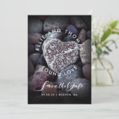 Kiezelhart Trouwfoto Liefde Save The Date (Staand voorkant)