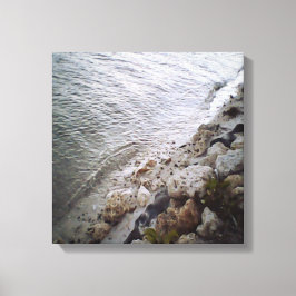Kiezels Aan Het Strand Canvas Afdruk