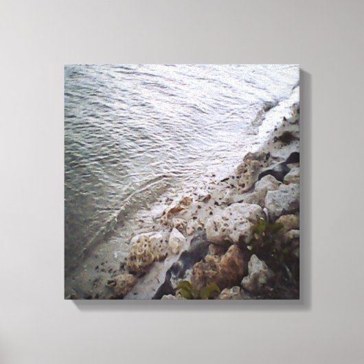 Kiezels Aan Het Strand Canvas Afdruk (Voorkant)