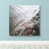 Kiezels Aan Het Strand Canvas Afdruk (Insitu (Houten vloer))