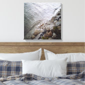 Kiezels Aan Het Strand Canvas Afdruk (Insitu (Slaapkamer))