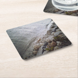 Kiezels Aan Het Strand Kartonnen Onderzetters