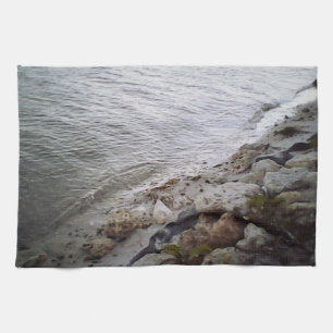 Kiezels Aan Het Strand Theedoek