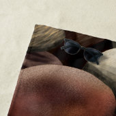 Kiezels en naam strandlaken (In situ)