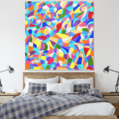 Kiezels op een Strand Canvas Afdruk (Insitu (Slaapkamer))