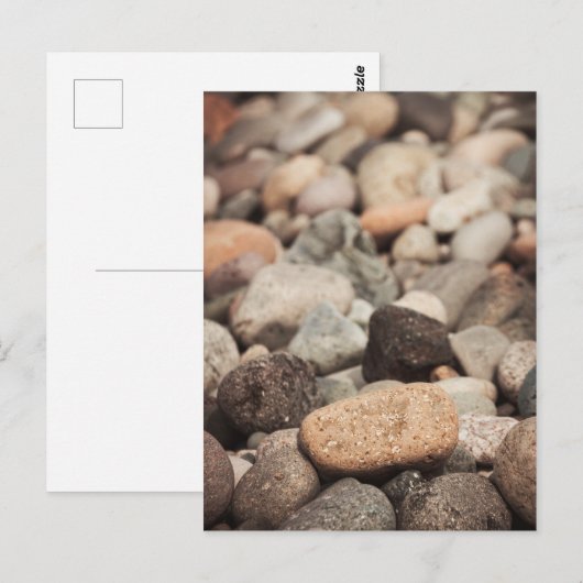 Kiezels op het strand briefkaart (Voorkant / Achterkant)