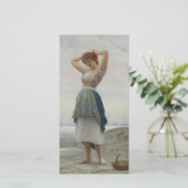 Kiezels verzamelen op het strand kaart (Staand voorkant)