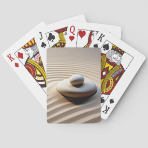 Kiezels Zand Tranquille Vreedzame Natuur Pokerkaarten