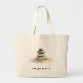 Kiezels Zoek Je Evenwicht Grote Tote Bag