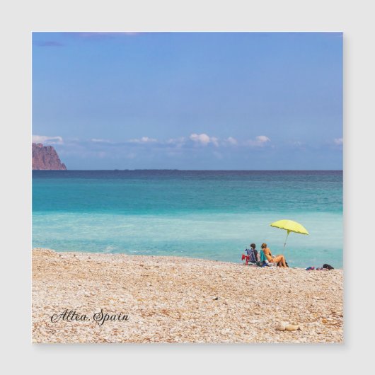 Kiezelstrand in Altea, Costa Blanca, Spanje (Voorkant)