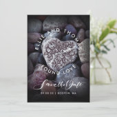 Kiezeltje Hart Verliefde Foto Bruiloft Save The Date (Staand voorkant)