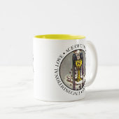 Kiezen met tekst tweekleurige koffiemok (Voorkant rechts)