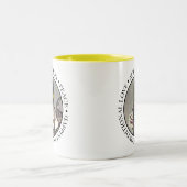 Kiezen met tekst tweekleurige koffiemok (Center)