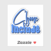 "Kiezen om op te nemen" Blauwe tekst Sticker (Vel)