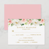 kiezen voor bloesmeel RSVP kaartje (Voorkant / Achterkant)