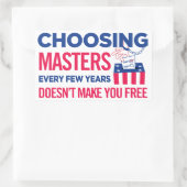 Kiezen voor de kiezer rechthoekige sticker (Tas)