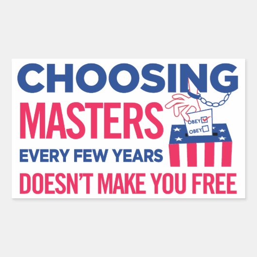 Kiezen voor de kiezer rechthoekige sticker (Voorkant)